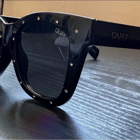 Quay AFTER HOURS RHINESTONE blk/blk •SUPER RARE• Sunglasses - Picture 6 of 12